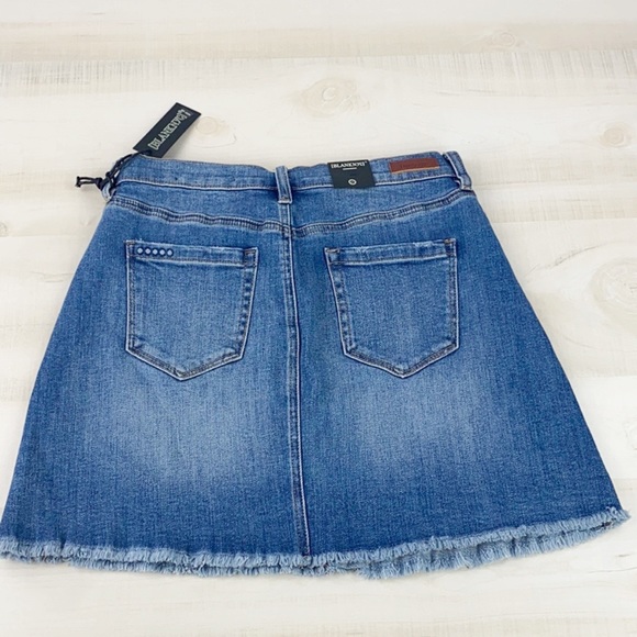 Blank NYC Way Back When Denim Skirt Raw Hem - Picture 6 of 13